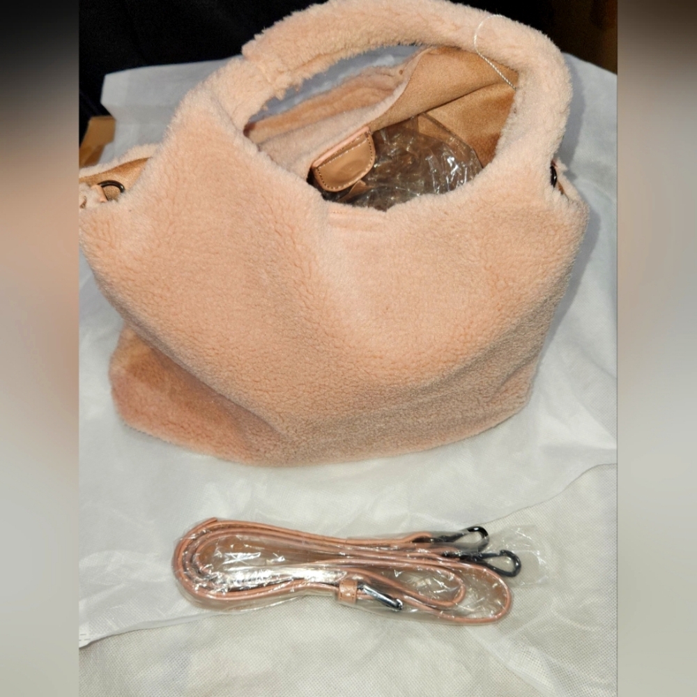Deux lux plush handbag
